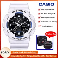 [Ready Stock] BOSCK Original G Style Shock Men Sports Watches Luxury Top Brand Waterproof Shockproof Multifunction Digital Wrist Watches Fashion Korean Silicone Strap Men's Watch Clock Gift GA100 7A