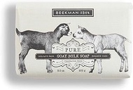 Beekman 1802 - Pure Goat Milk Body Bar Soap - Triple-Milled Goat Milk Soap Bar, Fragrance Free Soap &amp; Hydrating Body Wash - Exfoliating Bar Soap for Men &amp; Women - 9 oz