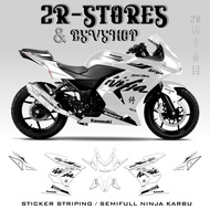 striping kawasaki ninja karbu semifullbody grafis 06 / stiker ninja 250 karbu