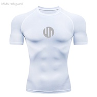 Short Sleeve Conquest Viltrumite Compression Shirt Men's Gym T-shirt Quick-drying Breathable White S