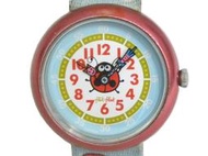 [專業] 兒童錶 [FLIK FLAK 377]  SWATCH 副廠 [紅色飄蟲數字面]石英錶