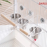 DARON Cage Mounted Bird Feeder, Acrylic Large Capacity Bird Food Dispenser, Practical Detachable Han