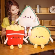 Cute Sandwich Fries Burger Pillow Plush Toy Soft Comfort Food Plushie Stuffed Toys Doll Kids