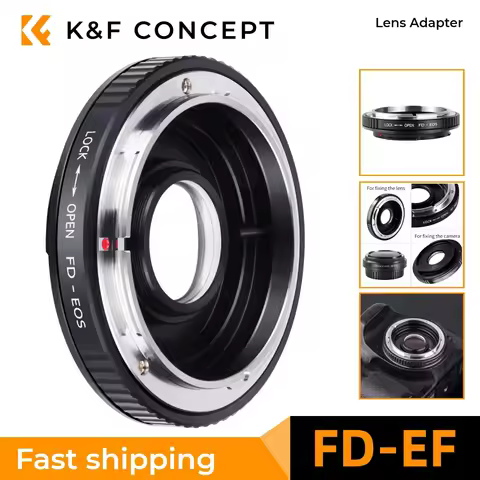 K&F Concept FD-EF Lens Adapter Ring For Canon FD FL Lens to Canon EF EOS Camera 10D 40D 80D With Gla