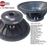 Komponen Speaker B&amp;c 15Tbw100 Mid Low Sub 800Watt Component Babet Bnc 15 Inch Tbw100 ( Bayar Ditempat )