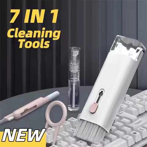 7-in-1 Multifunctional Cleaning Kit Laptop Keyboard Cleaning Brush Mobile Phone Screen Cleaning Blue