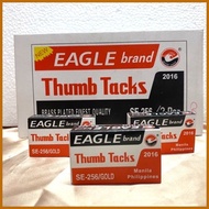 ∷ ◄ ◷ EAGLE BRAND & MITSUKO BRAND THUMBTACKS(MORE  QUANTITY) ,GOLD THUMBTACKS IN 24PACKS IN A BOX