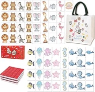 Seaside Escape Tile Game, Mahjong Tile Set with 65 Tile, Travel Mahjong Set with Handbag for Spring