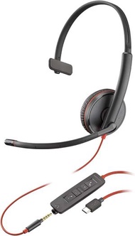 Plantronics Blackwire 3215 USB-C 有線 單邊耳機│辦公室 /上課 / 商務、高清通話、3.5 mm