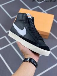 [多種顏色]耐吉 Nike Blazer Mid 開拓者經典復古高幫休閑板 白色黑粉雙勾