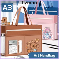 LIZMO A3 Tutorial Bag, Canvas A3 Canvas Art Bag, Multifunctional Large Capacity Waterproof Plus Size