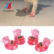 OUREAPH Pet Shoes, Breathable Cool Pet Jelly Shoes, Creative Silicone Multi-Size Cat Dog Shoes Pet