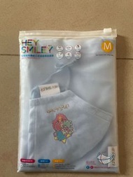 Hey smiley little twins star 牛津紡口罩連索袋套裝 (成人尺寸 size M)  (粉藍色)