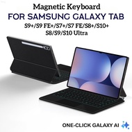 [In Stock] Wireless Magnetic Keyboard Bluetooth Backlight For Samsung Galaxy Tab S9 FE S8 S7 Plus S7