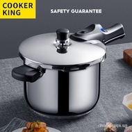 【In stock】[]COOKER KING《6 Protections Germany Quality Standard》304 Stainless Steel Pressure Cooker Suit For Gas,Induction,4L/6L/8L UPKD