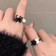 Charming Acrylic Kitty Cat Rings for Cat Loving Ladies