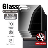 4pieces Privacy Protective Glass For Samsung Galaxy Z Flip Flip7 Anti-Peeping Outer Screen Protector