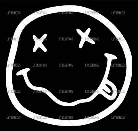 Self-Adhesive Custom Nirvana Face band Logo Car Stickers Waterproof Sunscreen Vinyl Decal PVC wholes