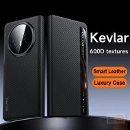 Leather Case For Honor Magic V3 Carbon Fiber Flip Smart Phone Case For Honor Magic V3 Cover Shell Sk