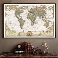 Large Vintage World Map Poster 103x69cm - N401