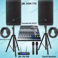 Paket Karaoke Speaker Jbl Eon 715 Original Speaker Aktif 15 Inch