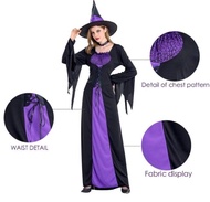 ชุดแม่มดสีม่วง ผู้หญิง ชุดแม่มด ฮาโลวีน Purple Witch Costume Women Witch Costume Halloween