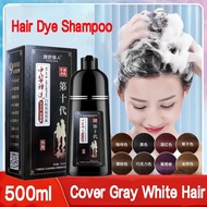 【HOT SALE】 500ml Ammonia Free Essence Bubble Hair Dye Shampoo For Cover Gray White Black Hair Hair Coloring Shampoo At Home