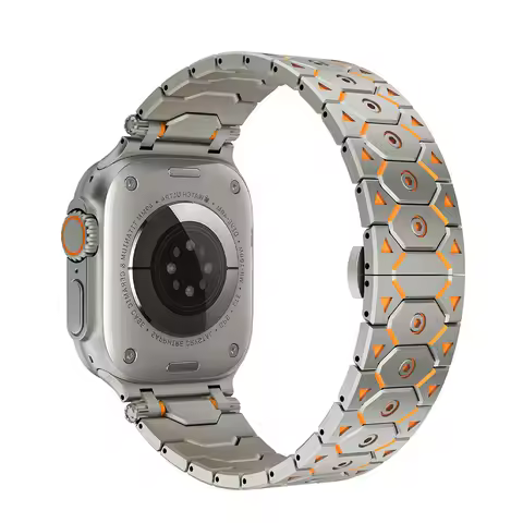 Compatible with Apple Watch band Ultra Titanium Stainless Steel Apple Watch strap s10 titanium colou