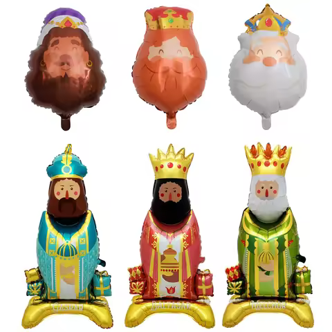 3pcs Kings Balloons King's Head Aluminum Film Balloon Baby Shower Birthday Party Decoration King Chr