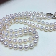 素 天然淡水珍珠 串鏈 銀元寶扣