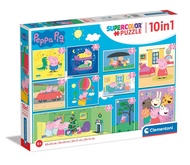 Clementoni 20271 Supercolor 10-in-1 Peppa Pig Children's Puzzle 10 in 1 (3 x 18, 4 x 30, 2 x 48 and