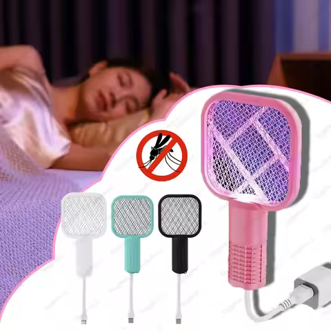 Summer New USB Mosquito Swatter Trap UV Light Mosquito Trap Portable Mosquito Killer Lamp for for Ou