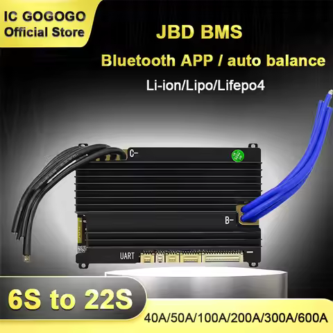 JBD 6S to 21S 22S Li-ion Lipo 8S lifepo4 Lithium Battery Protection Board 100A 300A 600A 80A Smart B