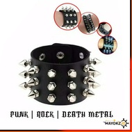 . Punk Rock Kids Bracelet Spiked Leather Black Metal Rocker