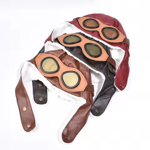 Kids Aviator Costume Accessories Pilot Aviator Hat With Goggles Scarf Gloves For Halloween Career Da