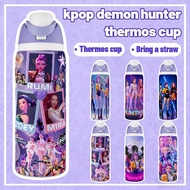 Demon Hunter Girls Stainless Steel Thermos 32oz, Kpop Themed Vacuum Insulated Water Bottle, F3f1
