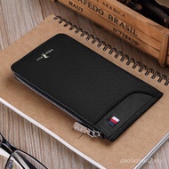 Emperor Paul Card Holder Men Ultra-Thin Genuine Leather Multi-Card Wallet Men Short Zipper Card Hold