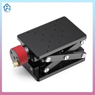 Aluminum Alloy Precise Manual Lift Platform Lab Jack Elevator Scissor Type Lifting Travel 55mm