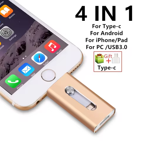 For iPhone 512GB USB Flash Drive 256G 128GB USB 3.0 Sticks External Storage Pen Drive Phone Android 