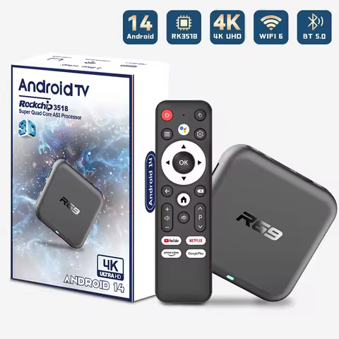 2026 New Global Android 14.0 TV Box R69-1 Support 4K RK3518 Bluetooth 5.0 WIFI 6 RAM 8GB ROM 128GB M