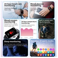 Smart Watch F57L Blood Glucose Measure Heart Rate Blood Pressure Monitor BP Temperature Monitoring Sport Tracking XiaoMi 2023 运动智能手表