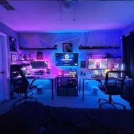 【24KEY】Gaming Setup 5050 IP67 RGB PC SETUP/rgb lights/rgb led/work spaces/clean setups/clean minimal