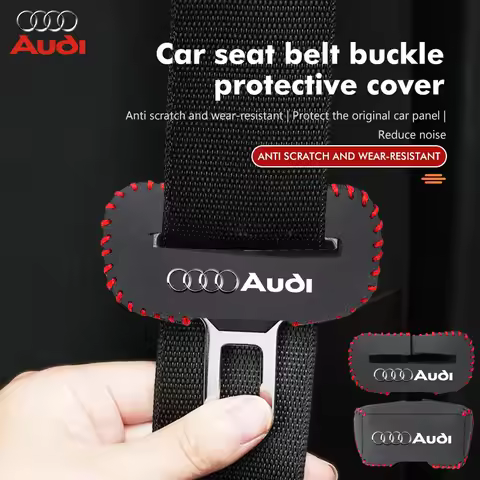Car Tire Valve/ Car Badge Safety Belt Buckle Plug Leather Cover For Audi A1 A2 A3 A4 A5 A6 A7 A8 Q1 