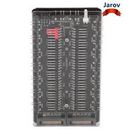 JAROV ARGB PWM Fan Hub, SATAs Interface 4Pin PWM 2 in 1 Fan Hub, Portable with  3Pin ARGB  Fan Hub P