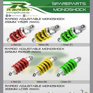 RAPIDO Monoshock Absorber 205mm YAMAHA Y15 Y15ZR LC 135 LC135 RFS150 Adjustable Suspension ESPADA RA
