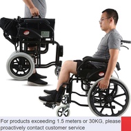 ZHY/NEW🧧Assisted Wheelchair for the Elderly Lightweight Elderly Disabled Children Folding Wheelchair Adult Men and Women