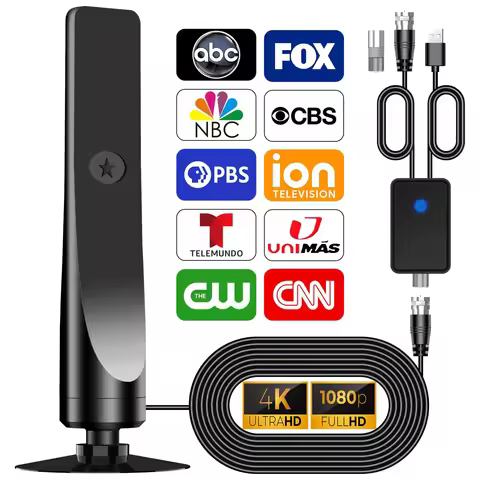 6000Miles TV Antenna HD Antenna for Smart and All Digital TV Antenna for Local Channels Support 4K 8