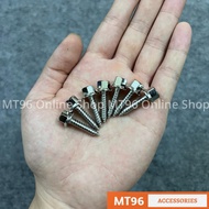 Salaya Stainless Steel Snail 5mm 5mm M5x18 Spiral V2 Cylinder Mounted to Yamaha Fairing and Honda Sc