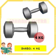 WEIGHT LIFTING EQUIPMENT FOR BARBELLS 4 KG PLASTIC DUMBELLS