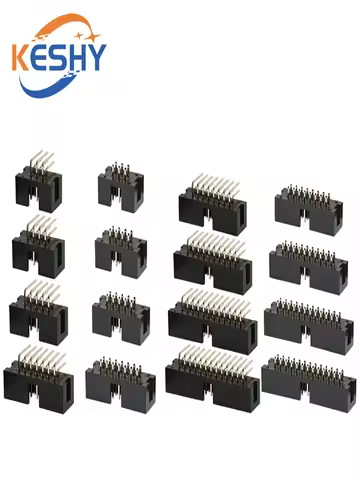 10PCS IDC/JTAG 2.54 DC3 Male Pin PCB Header Connector 2*3/4/5/6/7/8/9/10/26/40P Straight Shrouded So